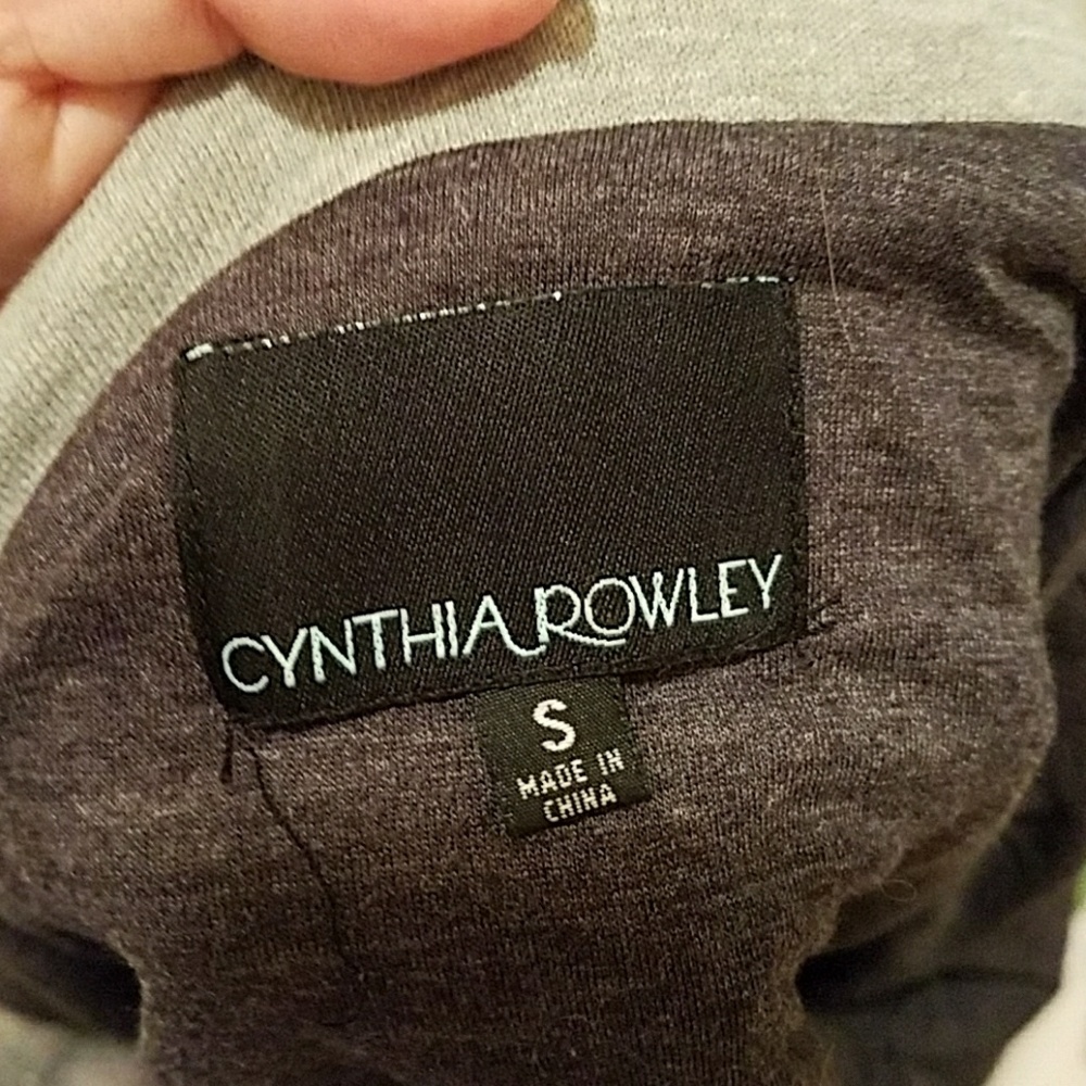 Cynthia Rowley Grey Moto Sweatshirt Jacket Size S - Picture 6 of 8